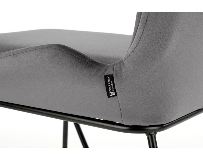 Jedálenská stolička K454 - sivá / čierna