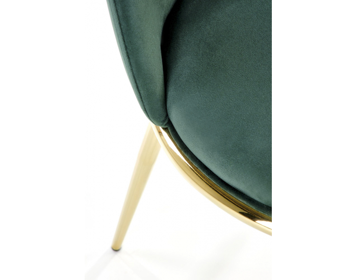 Jedálenská stolička K460 - tmavozelená / zlatá