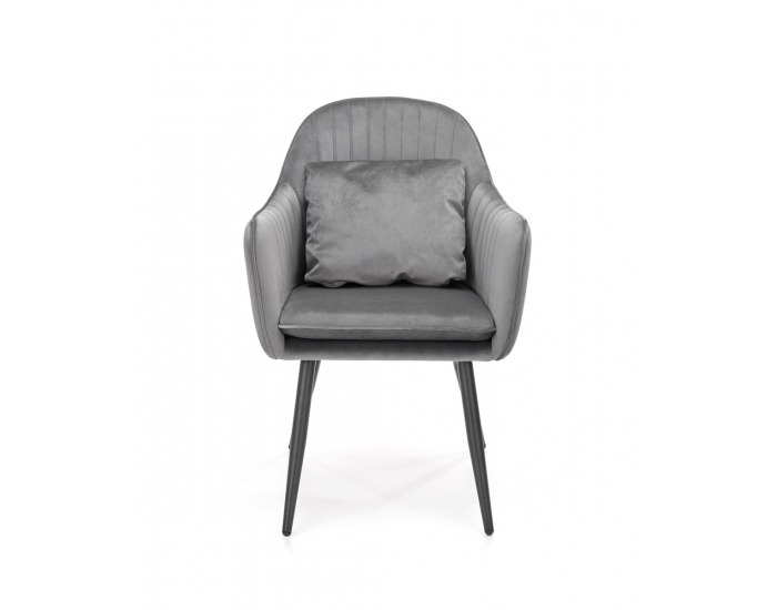 Jedálenské kreslo K464 - sivá / čierna