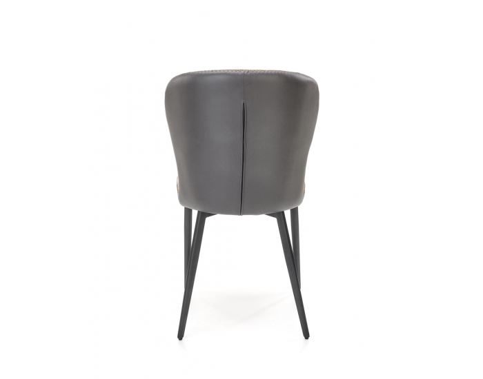 Jedálenská stolička K466 - tmavosivá / čierna