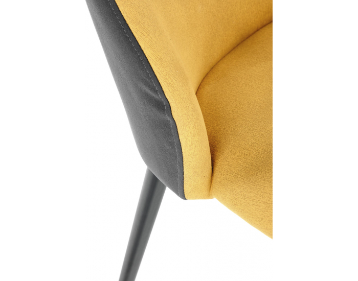 Jedálenská stolička K470 - horčicová / tmavosivá / čierna