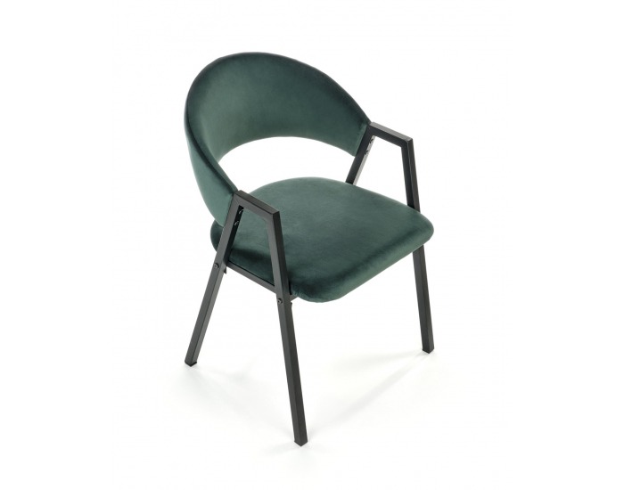 Jedálenská stolička K473 - tmavozelená / čierna