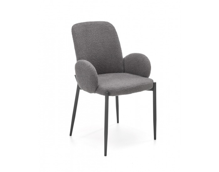 Jedálenská stolička K477 - sivá / čierna