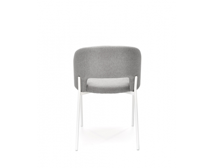 Jedálenská stolička K486 - sivá / biela