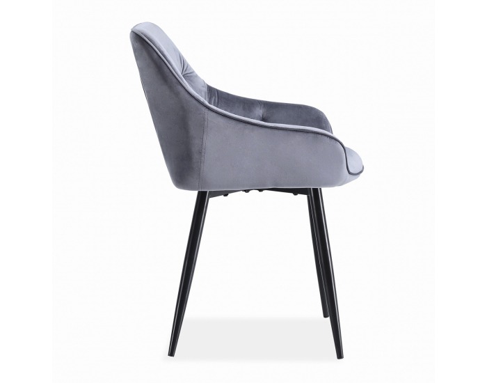 Jedálenská stolička K487 - sivá / čierna
