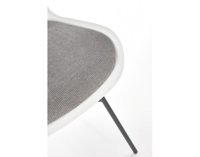 Jedálenská stolička K488 - biela / sivá / čierna