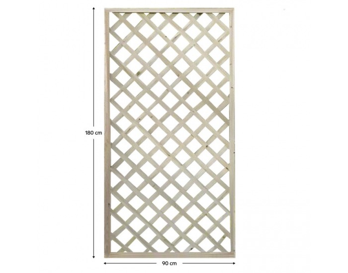 Drevená mriežková zástena Kalife Typ 5 - prírodná