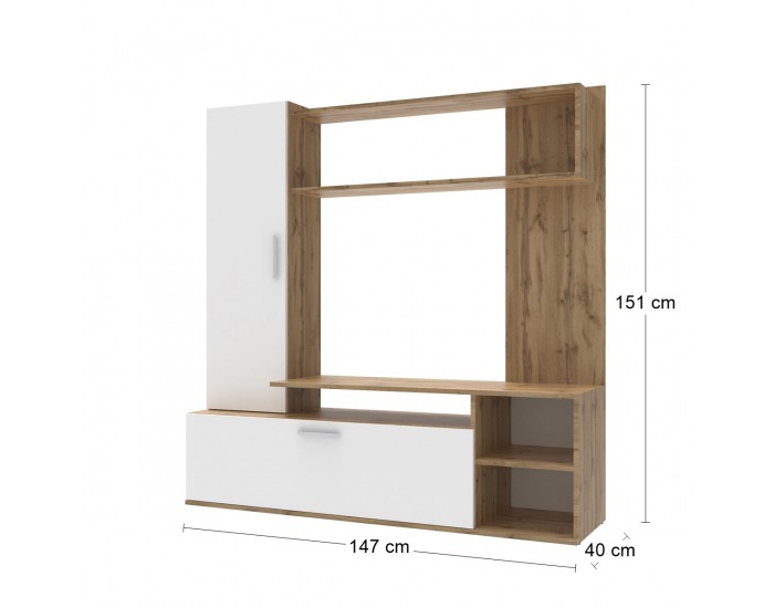 Obývacia stena Kalina - dub tahoe / biela