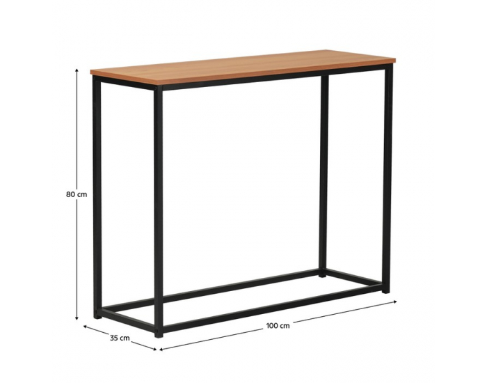 Konzolový stolík Kalisto New - dub / čierna