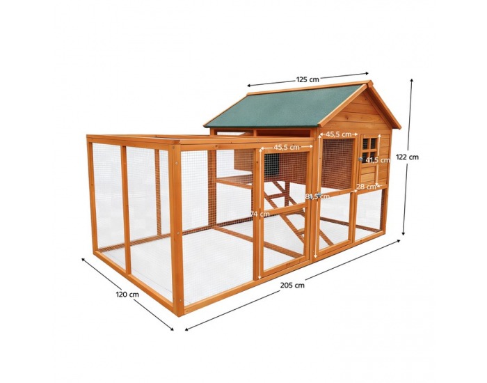 Kurník pre sliepky Kameo - hnedá / zelená