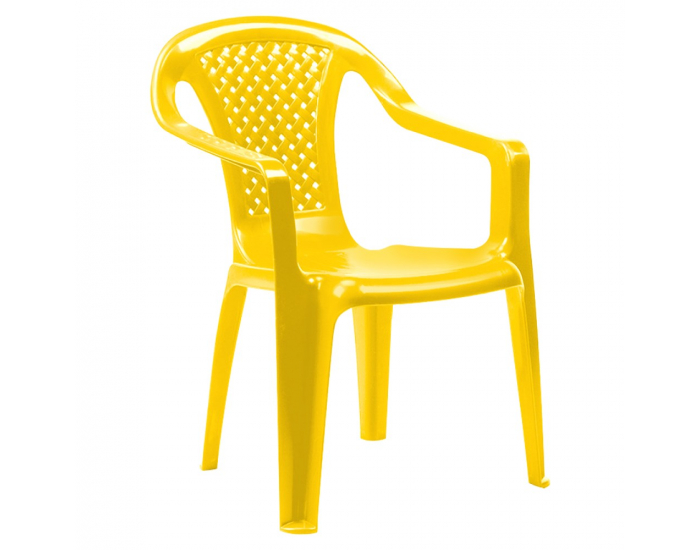 Detská záhradná stohovateľná stolička Kamla - žltá