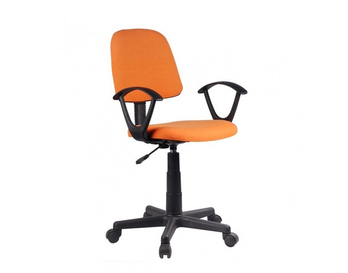Kancelárska stolička s podrúčkami Tamson - oranžová / čierna