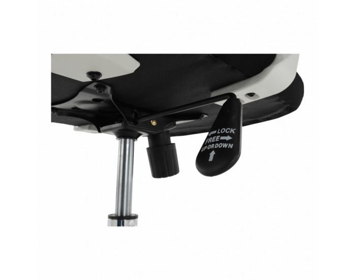 Kancelárske kreslo s podrúčkami Izolda - sivá / čierna / biela / chróm