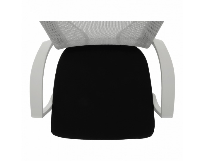 Kancelárske kreslo s podrúčkami Izolda - sivá / čierna / biela / chróm