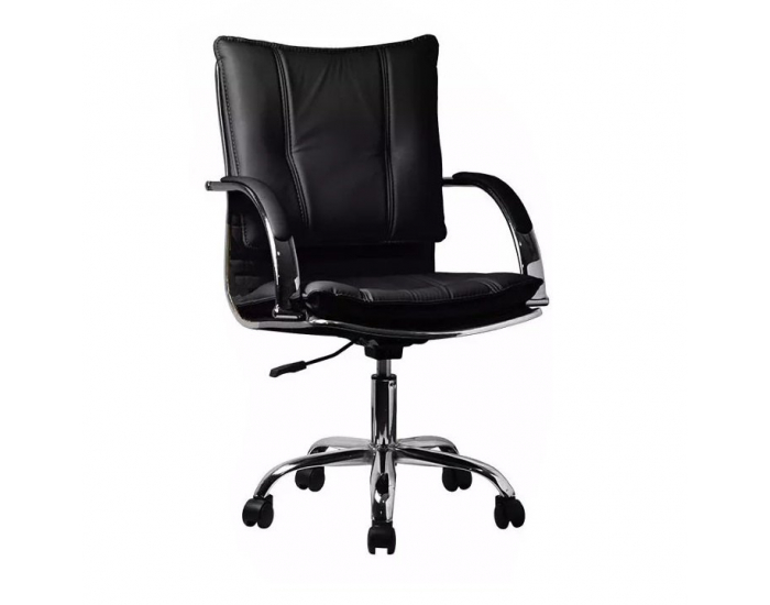 Kancelárske kreslo s podrúčkami Quirin New - čierna / chróm
