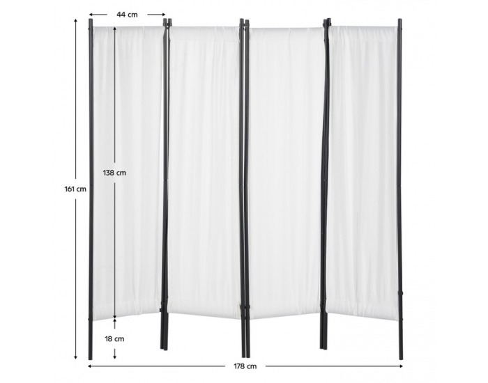 Paraván Karis - biela / čierna