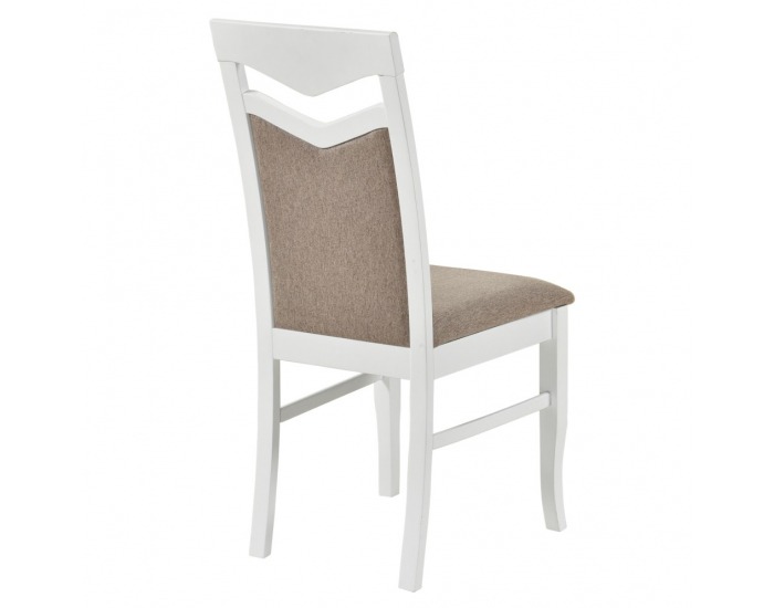 Jedálenská stolička Karla - biela / hnedá