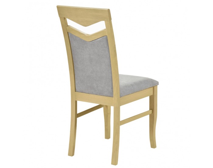 Jedálenská stolička Karla - prírodná / sivá