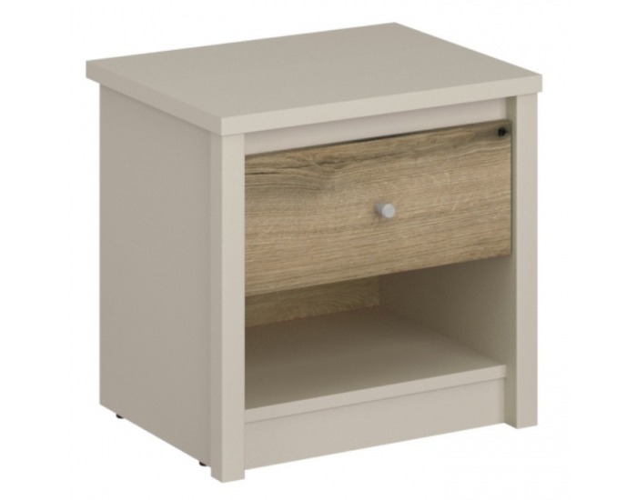 Nočný stolík Karos 1S - kašmír / dub evoke