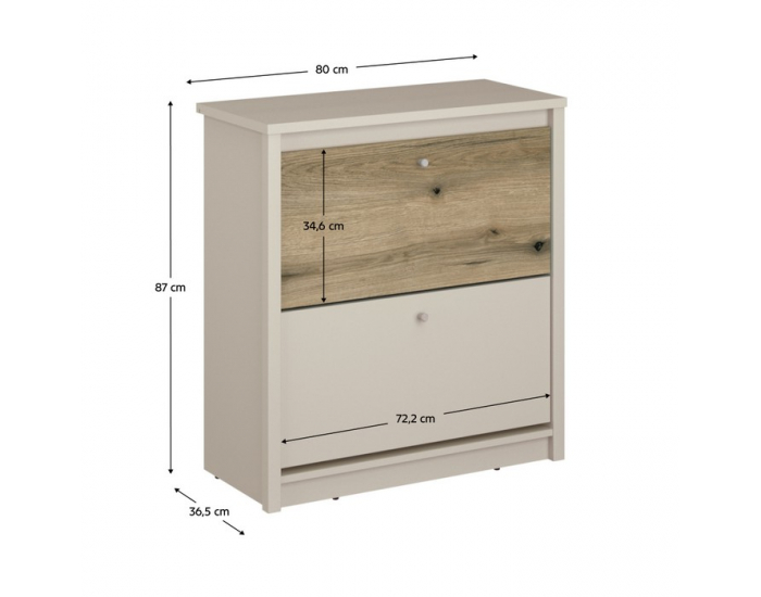 Botník Karos 2K - kašmír / dub evoke