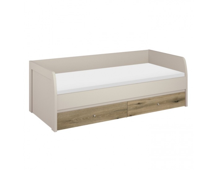 Rozkladacia posteľ Karos 2S 90x200 cm - kašmír / dub evoke