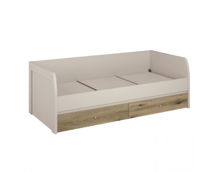 Rozkladacia posteľ Karos 2S 90x200 cm - kašmír / dub evoke