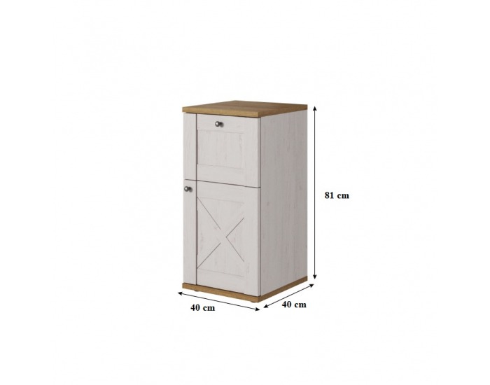 Kúpeľňová skrinka Keit KJ - sosna Andersen / dub riviera