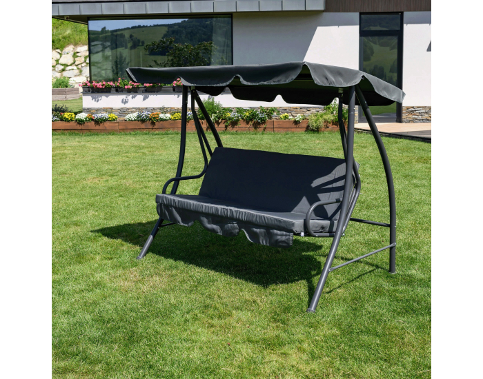 Záhradná hojdačka Kemi - sivá