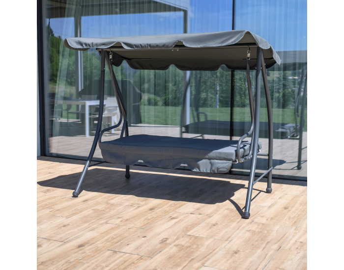 Záhradná hojdačka Kemi - sivá