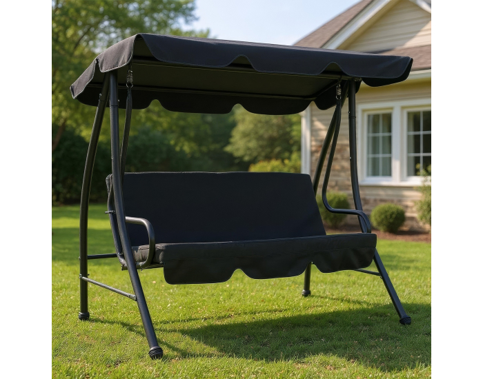 Záhradná hojdačka Kemi - sivá