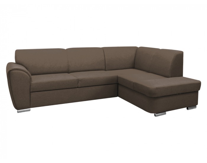 Rohová sedačka s rozkladom a úložným priestorom Kenai Roh P - tmavohnedá