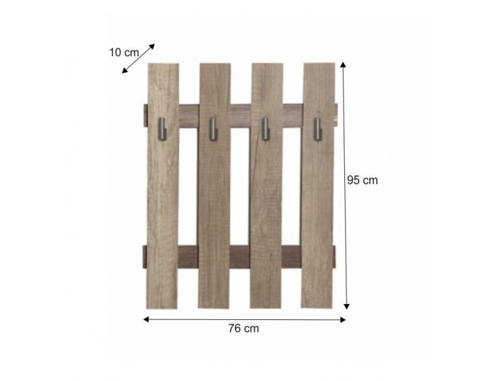 Vešiak na stenu Kenta - dub coney / champagne
