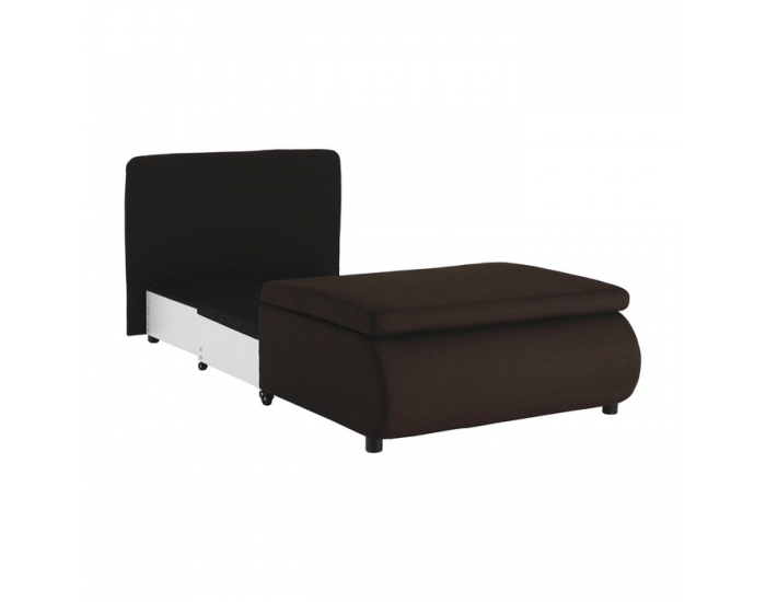 Rozkladacie kreslo s úložným priestorom Keny New - hnedá / vzor (Paris 03)