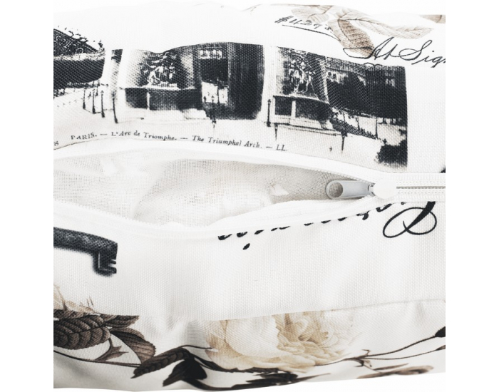 Rozkladacie kreslo s úložným priestorom Keny New - hnedá / vzor (Paris 03)