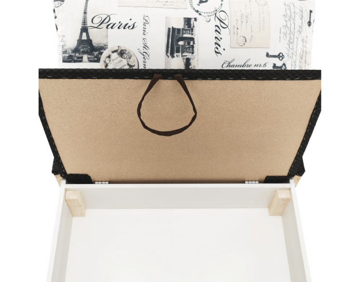 Rozkladacie kreslo s úložným priestorom Keny New - hnedá / vzor (Paris 03)