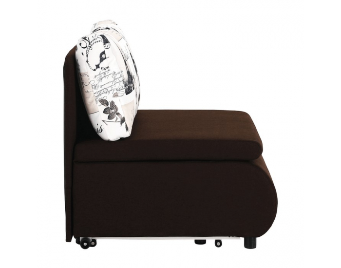 Rozkladacie kreslo s úložným priestorom Keny New - hnedá / vzor (Paris 03)