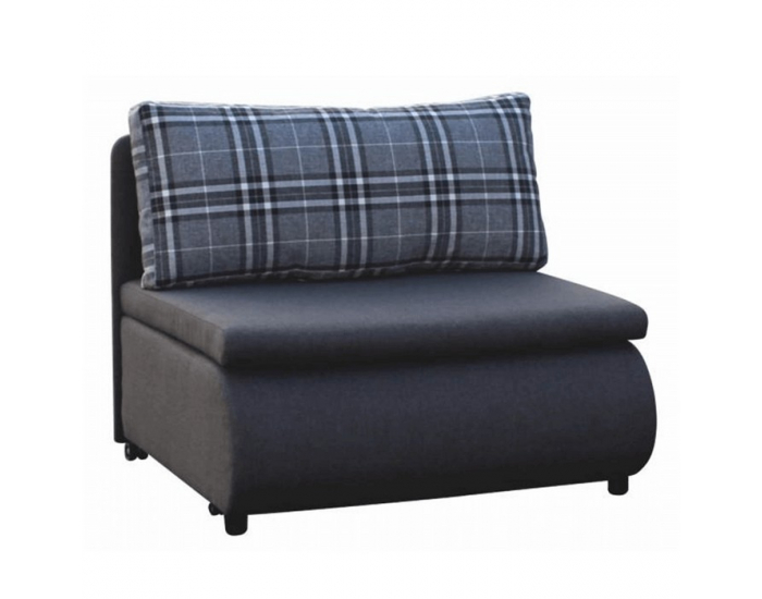 Rozkladacie kreslo s úložným priestorom Keny New - sivá / vzor