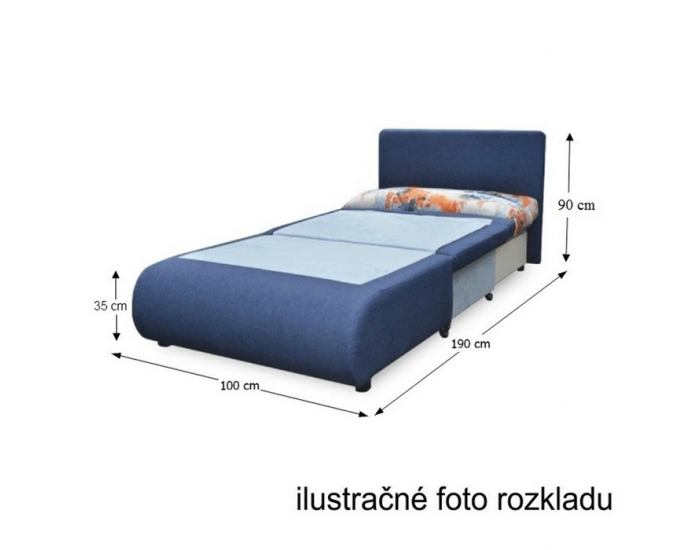 Rozkladacie kreslo s úložným priestorom Keny New - sivá / vzor