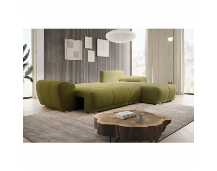 Rohová sedačka s rozkladom Kerim Roh L/P - olivová