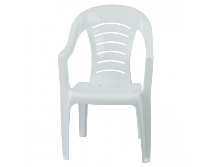 Záhradné stohovateľné kreslo Kesia - biela