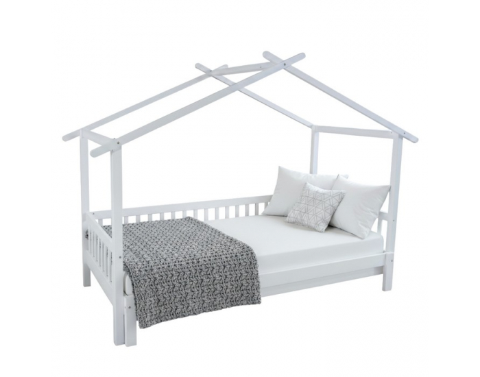 Montessori posteľ s prístelkou Kesio 90x200 cm - biela