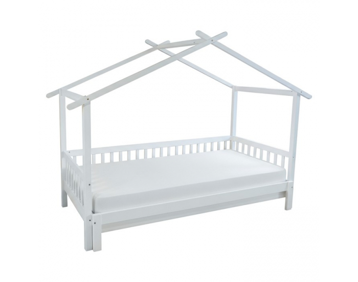 Montessori posteľ s prístelkou Kesio 90x200 cm - biela