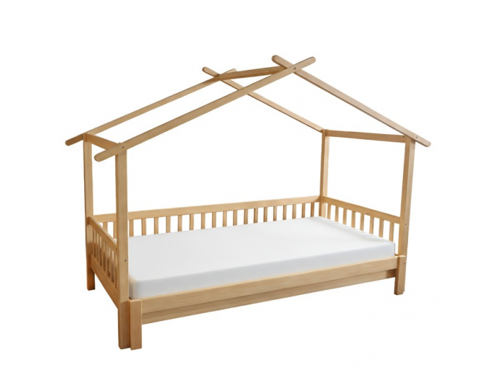 Montessori posteľ s prístelkou Kesio 90x200 cm - prírodná