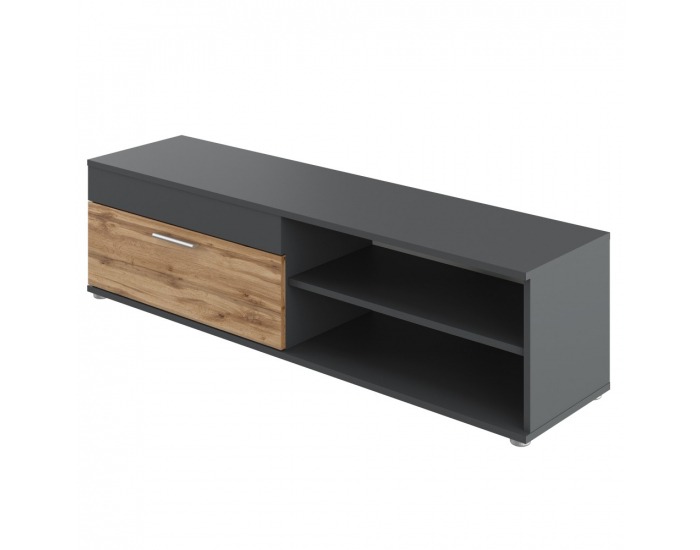 Obývacia stena Kevin - grafit / dub wotan