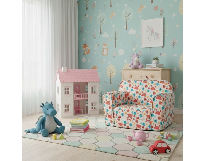 Rozkladací sedací vak Kidy - mix farieb