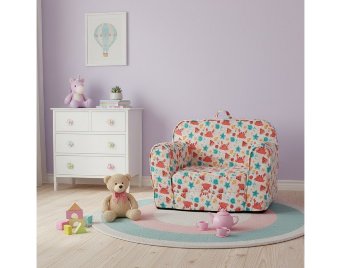 Rozkladací sedací vak Kidy - mix farieb