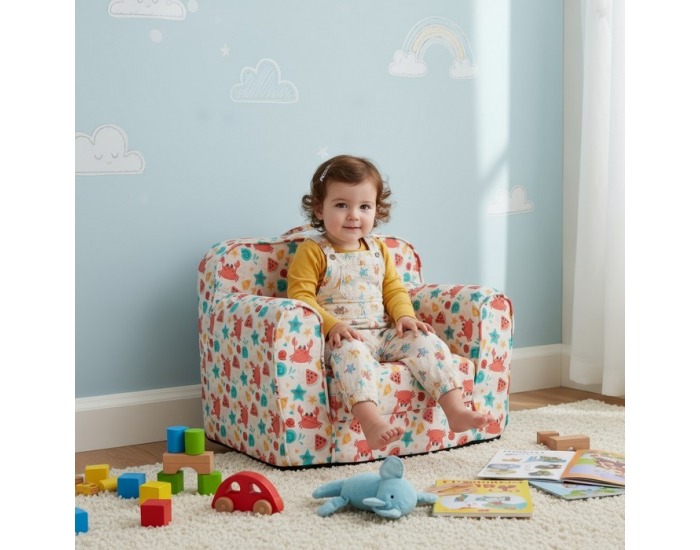 Rozkladací sedací vak Kidy - mix farieb