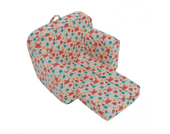 Rozkladací sedací vak Kidy - mix farieb