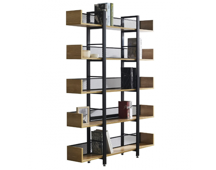 Regál Kilis Typ 2 - čierna / akácia