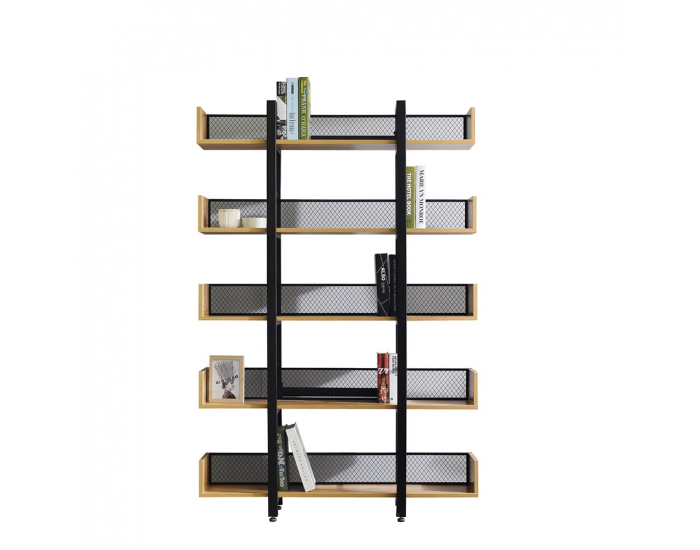 Regál Kilis Typ 2 - čierna / akácia